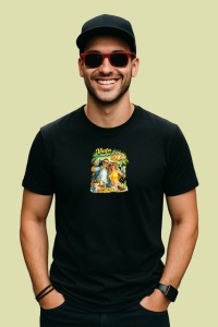 Tricou Viata Incepe La 40 Ani Cuplu Vacanta V1, din bumbac 100%, tricou negru Dama | Barbat - Img 2