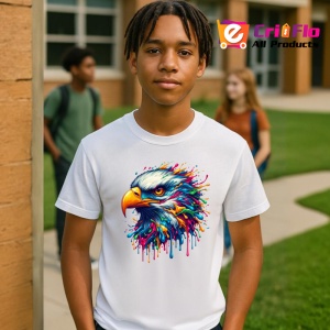 Tricou Vultur pop art cu privire ascutita Copii | Dama | Barbat - Img 5