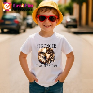 Tricou Vultur si femeie curajoasa mesaj inspirational stronger than the storm Copii | Dama | Barbat Barbat - Img 13