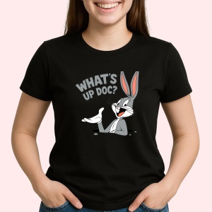 Tricou Whatu s up doc Bugs Negru, Copii | Dama | Barbat - Img 2