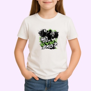 Tricou Will You Be Gym Bro Haltere Verde, Copii | Dama | Barbat - Img 3