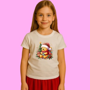 Tricou Winnie Cu Coronita Si Cadouri, din bumbac 100%, tricou alb, Copii | Dama | Barbat