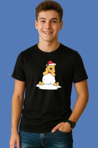 Tricou Winnie Cu Zapada Si Zambet Fericit, din bumbac 100% Copii | Dama | Barbat - Img 1