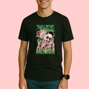 Tricou wiz khalifa jungle, muzica Hip-Hop / Trap, Dama | Barbat | Copii, Culoare Negru