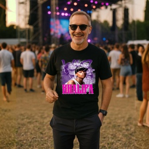 Tricou wiz khalifa violet, muzica Hip-Hop / Trap, Dama | Barbat | Copii, Culoare Negru - Img 9