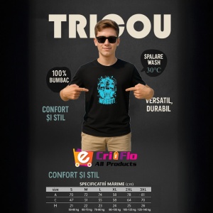 Tricou Workout Fata Muschi Albastra, Copii | Dama | Barbat, culoare negru - Img 6