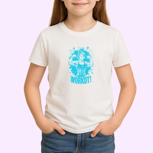 Tricou Workout Fata Muschi Albastra, Copii | Dama | Barbat - Img 2