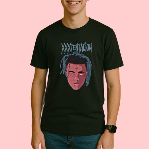 Tricou xxxtentacion desen digital, muzica Hip-Hop / Alternative Rap, Dama | Barbat | Copii, Culoare Negru - Img 3