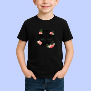 Tricou Your Only Limit Is You Design Floral Roz V1, din bumbac 100%, tricou negru Copii | Dama | Barbat - Img 2