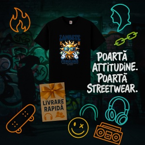 Tricou Zambeste Fii Fericit Negru, Smiles Happiness Negru, Copii | Dama | Barbat - Img 13