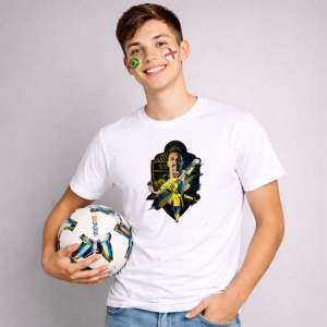 Tricou Zlatan Ibrahimovic Sweden World Cup Fifa 2026, din bumbac 100%, tricou alb, Copii | Dama | Barbat - Img 2