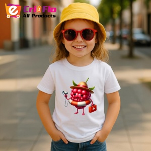 Tricou Zmeura amuzanta de vara salvamar, Fructe, Copii | Dama - Img 4