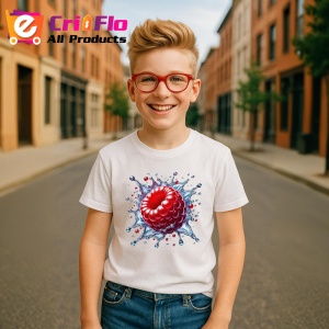 Tricou Zmeura in explozie lichida, Fructe, Copii | Dama - Img 5