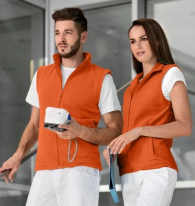 Veste Polar damă și bărbat portocaliu