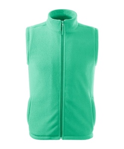 Vesta fleece polar unisex de culoare verde menta