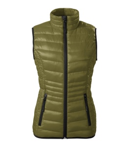 Vesta dama material vatuit si calduros de culoare avocado green