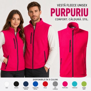 Vestă Polar Fleece tip Jachetă Călduroasă Unisex cu Buzunar în Față – Malfini Exit 525 - Img 16