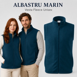 Vestă Polar Fleece Unisex Damă Bărbat Călduroasă cu Fermoar Malfini Next 518 - Img 13