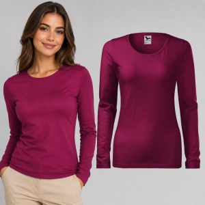 Bluză Damă Slim cu Mânecă Lungă, Bumbac 95% – 15 Nuanțe, XS–3XL - Img 21