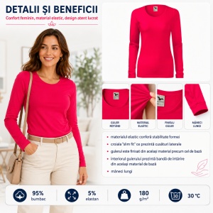 Bluză de Femei cu Mâneci Lungi | 15 culori disponibile -139 - Img 6
