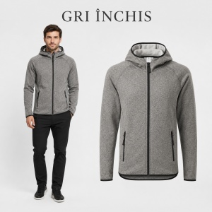 Bluza Fleece Tip Hanorac Bărbați cu Glugă și Fermoar Malfini 417 Direct – 240 g/m² - Img 13