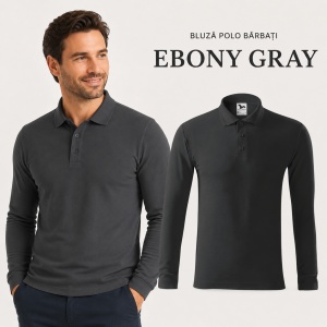 Bluză polo bărbați Malfini Pique Polo LS 221, mânecă lungă, 65% bumbac, 200 g/m² - Img 15