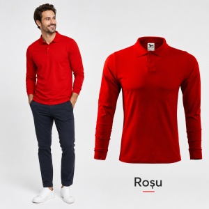 Bluză Polo Bărbați Mânecă Lungă | Stil Office | 6 Culori Disponibile - 211 - Img 15