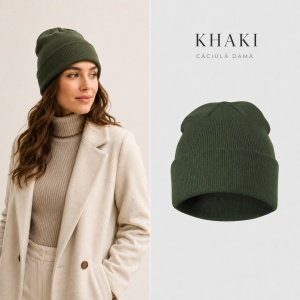 Căciulă Damă tip Beanie, Călduroasă, Tricotată și Modernă – Beanie 315 - Img 16