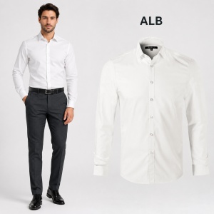 Cămașă bărbați cu mânecă lungă Malfini Premium 262 Dynamic, croială cambrată, guler clasic, 60% bumbac și 40% poliester - Img 11