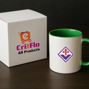 Cana ACF Fiorentina Italia , cu logoul stema echipei, Cadoul Perfect - Img 19