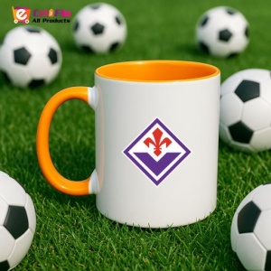 Cana ACF Fiorentina Italia , cu logoul stema echipei, Cadoul Perfect - Img 43