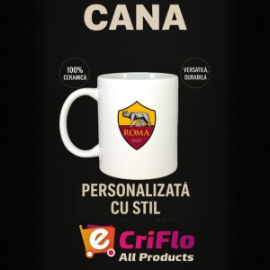 Cana AS Roma Italia , cu logoul stema echipei, Cadoul Perfect - Img 15