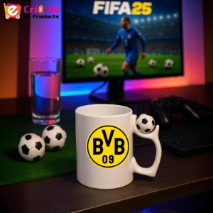 Cana Borussia Dortmund Germania , cu logoul stema echipei, Cadoul Perfect - Img 11