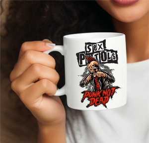 Cana cadou personalizata cu Formatia SEX PISTOLS (Punk Not Dead)