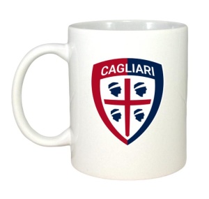 Cana Cagliari Calcio Italia , cu logoul stema echipei, Cadoul Perfect - Img 2