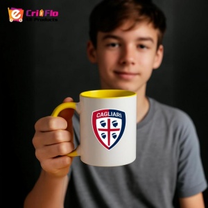 Cana Cagliari Calcio Italia , cu logoul stema echipei, Cadoul Perfect - Img 33