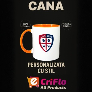 Cana Cagliari Calcio Italia , cu logoul stema echipei, Cadoul Perfect - Img 40