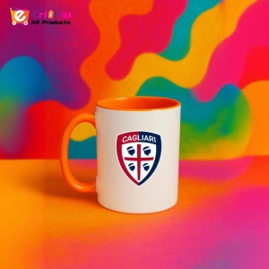 Cana Cagliari Calcio Italia , cu logoul stema echipei, Cadoul Perfect - Img 42