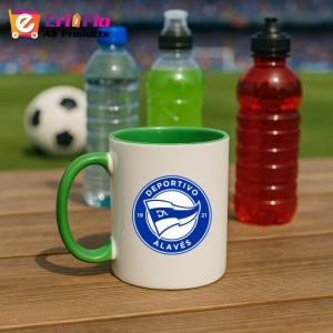 Cana Deportivo Alaves Spania , cu logoul stema echipei, Cadoul Perfect - Img 21