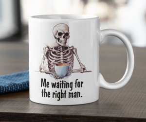 Cana haioasa alba personalizata cu mesajul - Waiting - Cadou