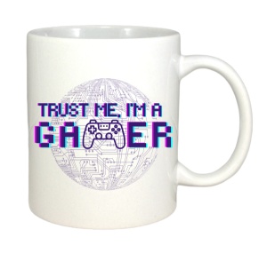 Cana haioasa personalizata cu textul Trust me! I'm gamer - Img 2