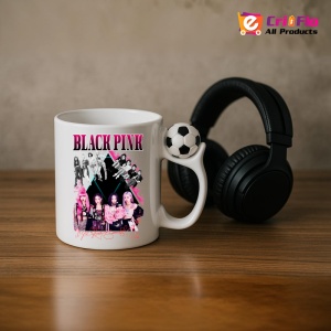 Cana K-POP cu formatia trupa KPOP BLACKPINK AUTOGRAF ROSU 615 - Img 12
