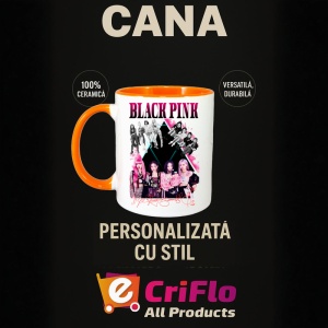 Cana K-POP cu formatia trupa KPOP BLACKPINK AUTOGRAF ROSU 615 - Img 43
