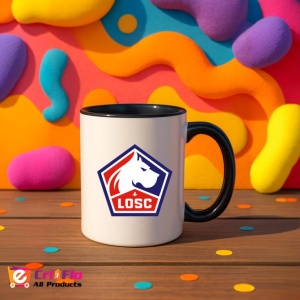 Cana Lille LOSC Franta , cu logoul stema echipei, Cadoul Perfect - Img 36