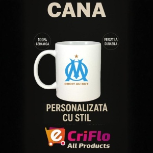 Cana Olympique de Marseille Franta , cu logoul stema echipei, Cadoul Perfect - Img 15