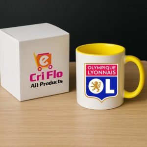 Cana Olympique Lyonnais Franta , cu logoul stema echipei, Cadoul Perfect - Img 29