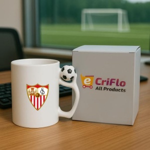 Cana Sevilla FC Spania , cu logoul stema echipei, Cadoul Perfect - Img 9