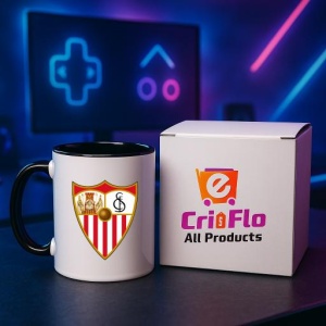 Cana Sevilla FC Spania , cu logoul stema echipei, Cadoul Perfect - Img 34