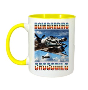 Cana Tralalero TraLaLa cu Bombardiro Crocodilo Funny Trendy Italian Brainrot Meme - Img 4