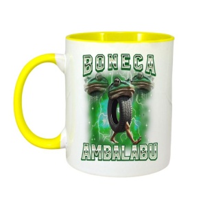 Cana Tralalero TraLaLa cu Boneca Ambalabu Funny Frog Meme Bootleg Italian Brainrot - Img 4